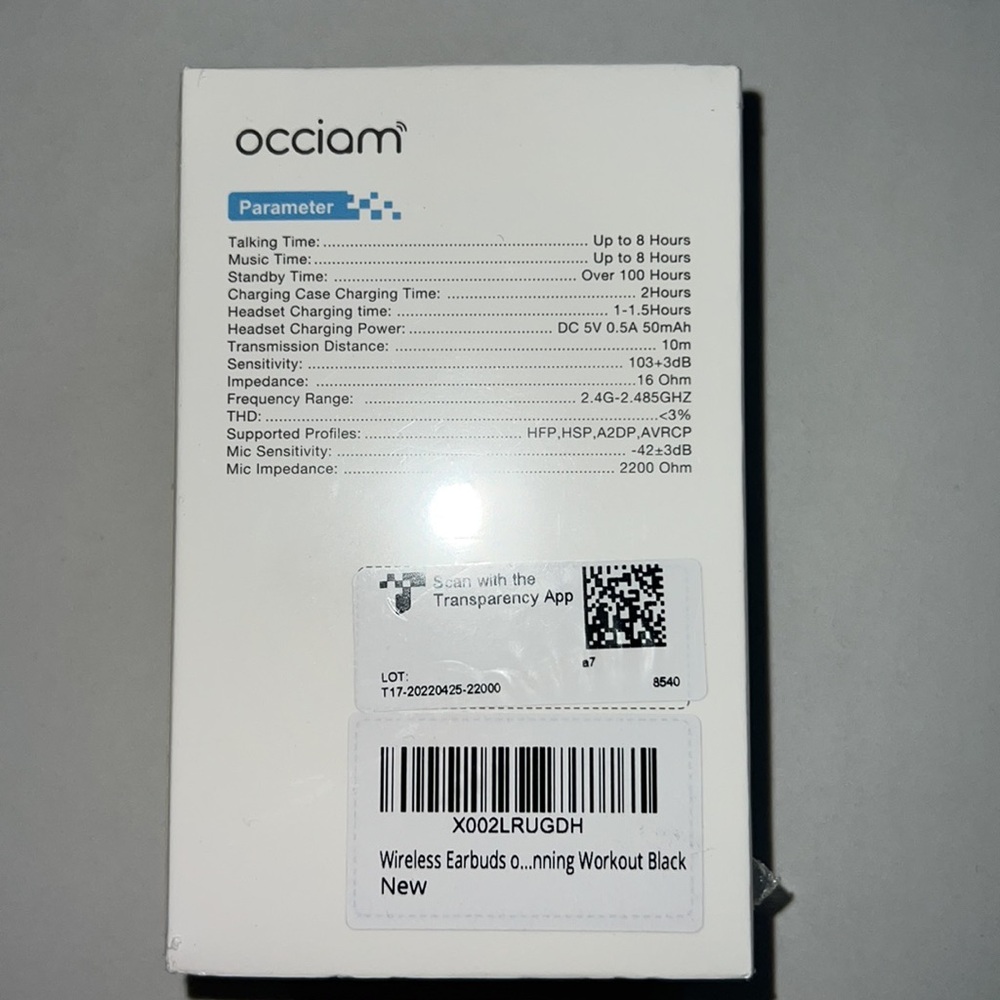 BRAND NEW Occiam T17 True Wireless Earbuds in Black - Picture 2 of 4